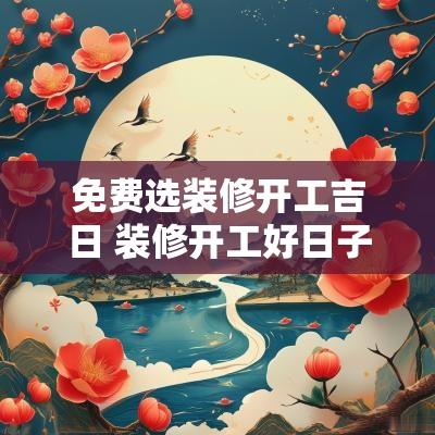 免费选装修开工吉日 装修开工好日子查询2025吉日