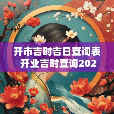开市吉时吉日查询表 开业吉时查询2025