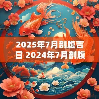 2025年7月剖腹吉日 2025年7月剖腹产吉日查询