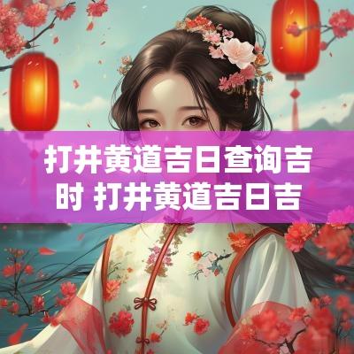 打井黄道吉日查询吉时 打井黄道吉日吉时查询