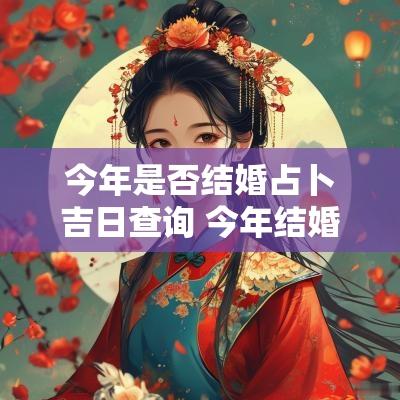 今年是否结婚占卜吉日查询 今年结婚的黄道吉日是哪一天