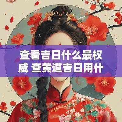 查看吉日什么最权威 查黄道吉日用什么最准