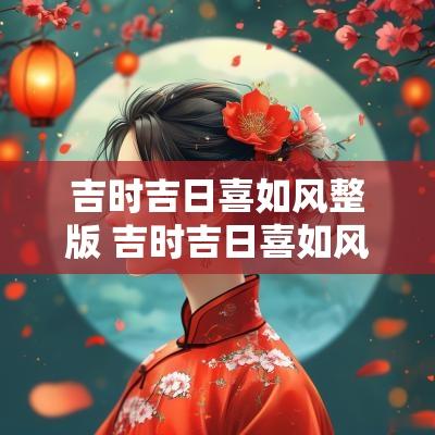 吉时吉日喜如风整版 吉时吉日喜如风这套词
