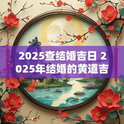 2025查结婚吉日 2025年结婚的黄道吉日查询