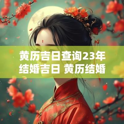 黄历吉日查询23年结婚吉日 黄历结婚吉日查询