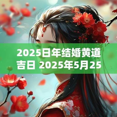 2025日年结婚黄道吉日 2025年5月25日是结婚黄道吉日吗