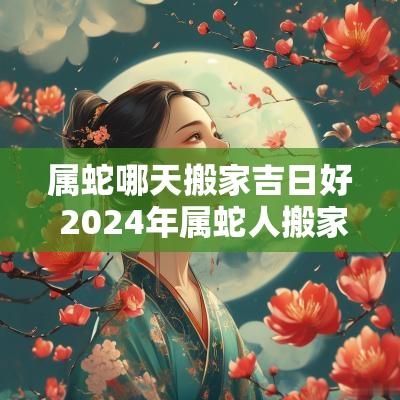 属蛇哪天搬家吉日好 2025年属蛇人搬家的黄道吉日
