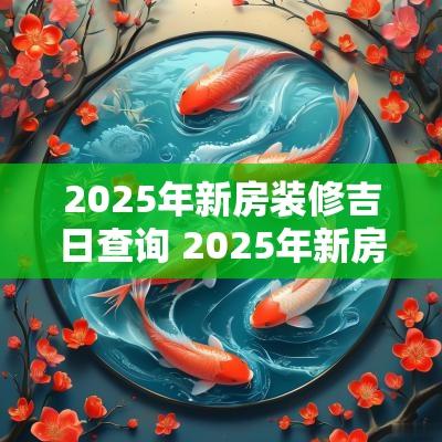 2025年新房装修吉日查询 2025年新房装修吉日查询大全
