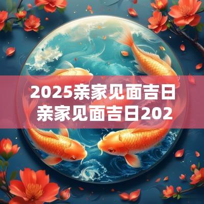 2025亲家见面吉日 亲家见面吉日2025
