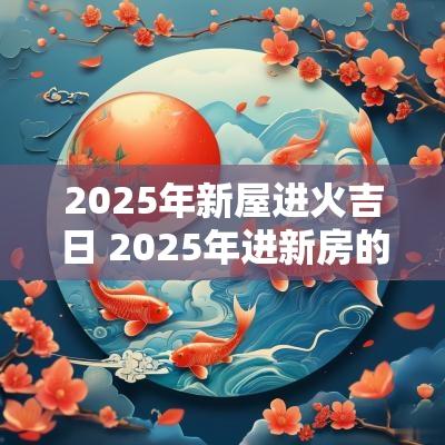 2025年新屋进火吉日 2025年进新房的黄道吉日有哪些