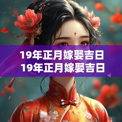 19年正月嫁娶吉日 19年正月嫁娶吉日查询