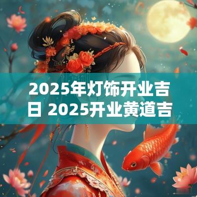 2025年灯饰开业吉日 2025开业黄道吉日