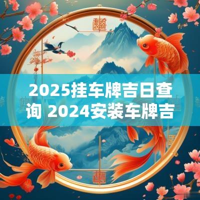 2025挂车牌吉日查询 2025安装车牌吉日吉时查询