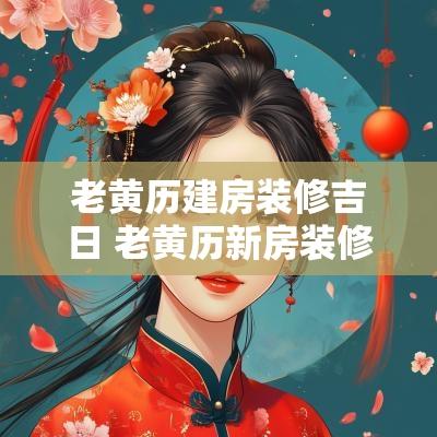 老黄历建房装修吉日 老黄历新房装修开工吉日时辰