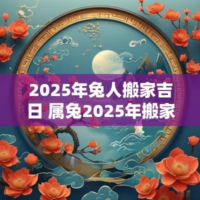 2025年兔人搬家吉日 属兔2025年搬家最旺的几月份