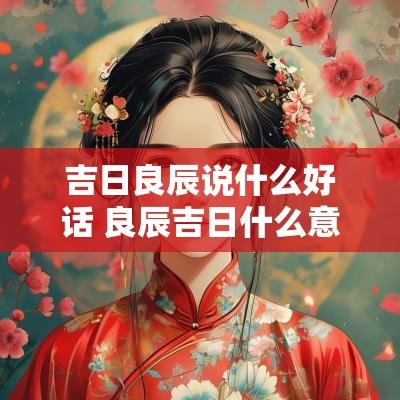 吉日良辰说什么好话 良辰吉日什么意思