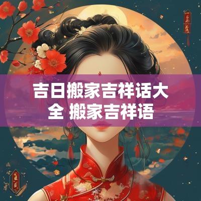 吉日搬家吉祥话大全 搬家吉祥语