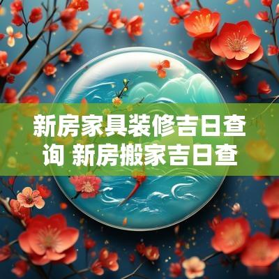 新房家具装修吉日查询 新房搬家吉日查询2025