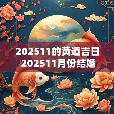 202511的黄道吉日 202511月份结婚黄道吉日