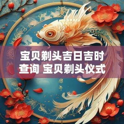 宝贝剃头吉日吉时查询 宝贝剃头仪式怎么祝福