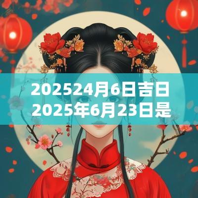202524月6日吉日 2025年6月23日是黄道吉日吗