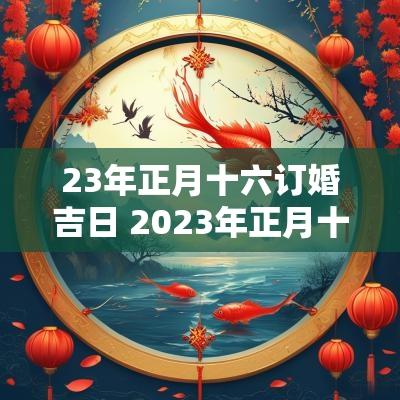 23年正月十六订婚吉日 2025年正月十六订婚