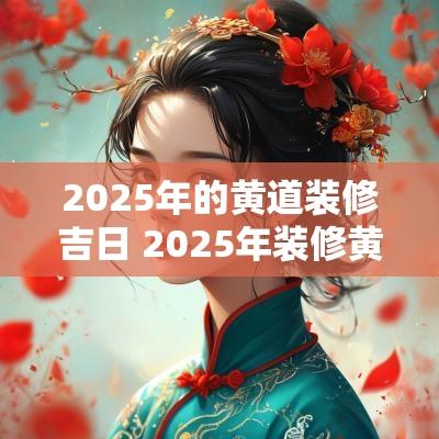 2025年的黄道装修吉日 2025年装修黄道吉日一览表