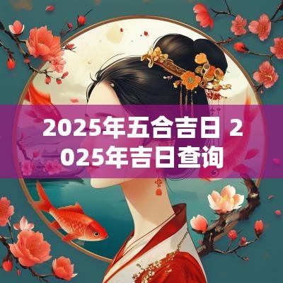 2025年五合吉日 2025年吉日查询