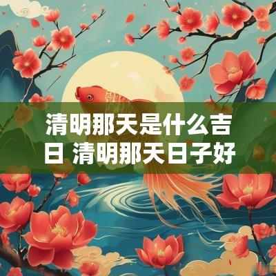清明那天是什么吉日 清明那天日子好吗