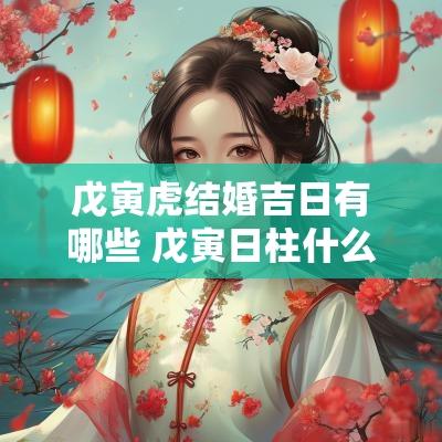 戊寅虎结婚吉日有哪些 戊寅日柱什么时候结婚