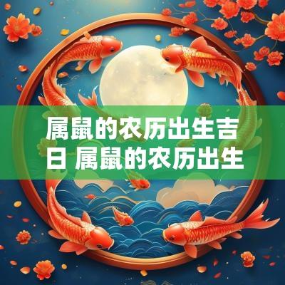 属鼠的农历出生吉日 属鼠的农历出生吉日是什么