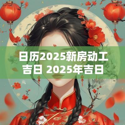 日历2025新房动工吉日 2025年吉日