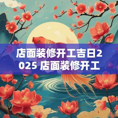 店面装修开工吉日2025 店面装修开工吉日时辰