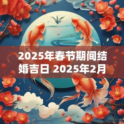 2025年春节期间结婚吉日 2025年2月结婚黄道吉日有哪几天