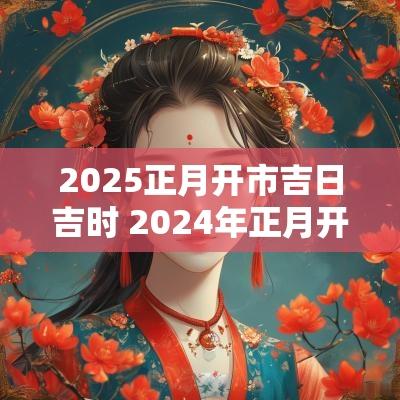 2025正月开市吉日吉时 2025年正月开市吉日吉时