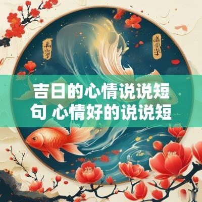 吉日的心情说说短句 心情好的说说短语