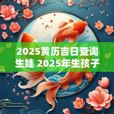 2025黄历吉日查询生娃 2025年生孩子黄历查询