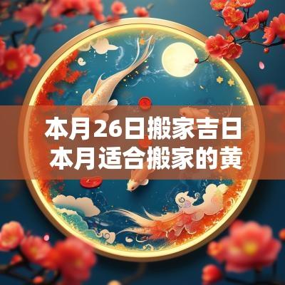 本月26日搬家吉日 本月适合搬家的黄道吉日