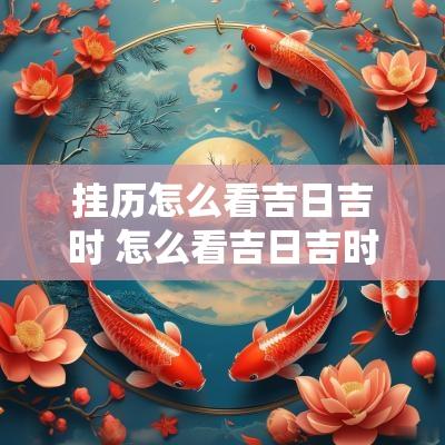 挂历怎么看吉日吉时 怎么看吉日吉时查询2025年