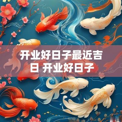 开业好日子最近吉日 开业好日子