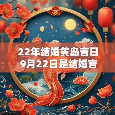 22年结婚黄岛吉日 9月22日是结婚吉日吗