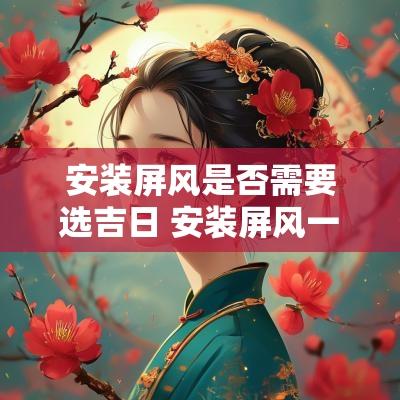 安装屏风是否需要选吉日 安装屏风一般多少钱