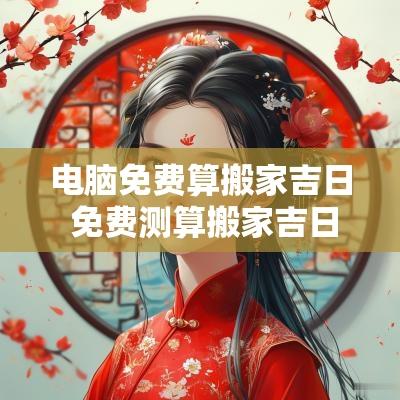 电脑免费算搬家吉日 免费测算搬家吉日