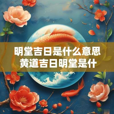 明堂吉日是什么意思 黄道吉日明堂是什么意思