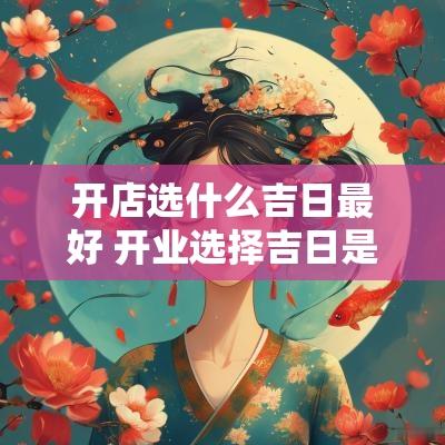 开店选什么吉日最好 开业选择吉日是怎么算的