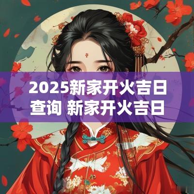 2025新家开火吉日查询 新家开火吉日2025