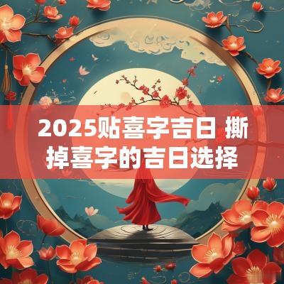 2025贴喜字吉日 撕掉喜字的吉日选择