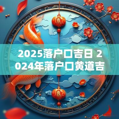 2025落户口吉日 2025年落户口黄道吉日