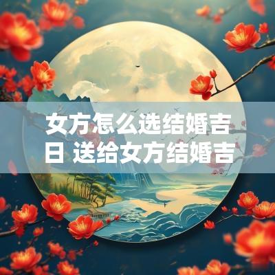 女方怎么选结婚吉日 送给女方结婚吉日的单子怎样写