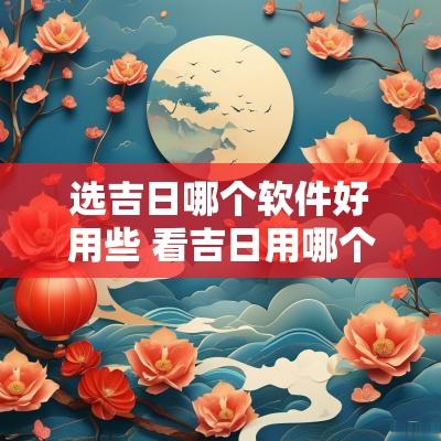 选吉日哪个软件好用些 看吉日用哪个软件好